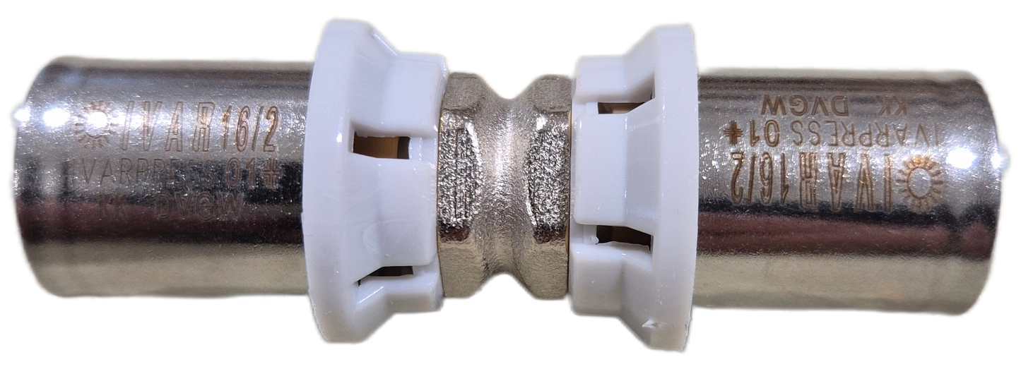 Pressfitting-Kupplung 16 x 2 mm für 16mm MV-Rohr