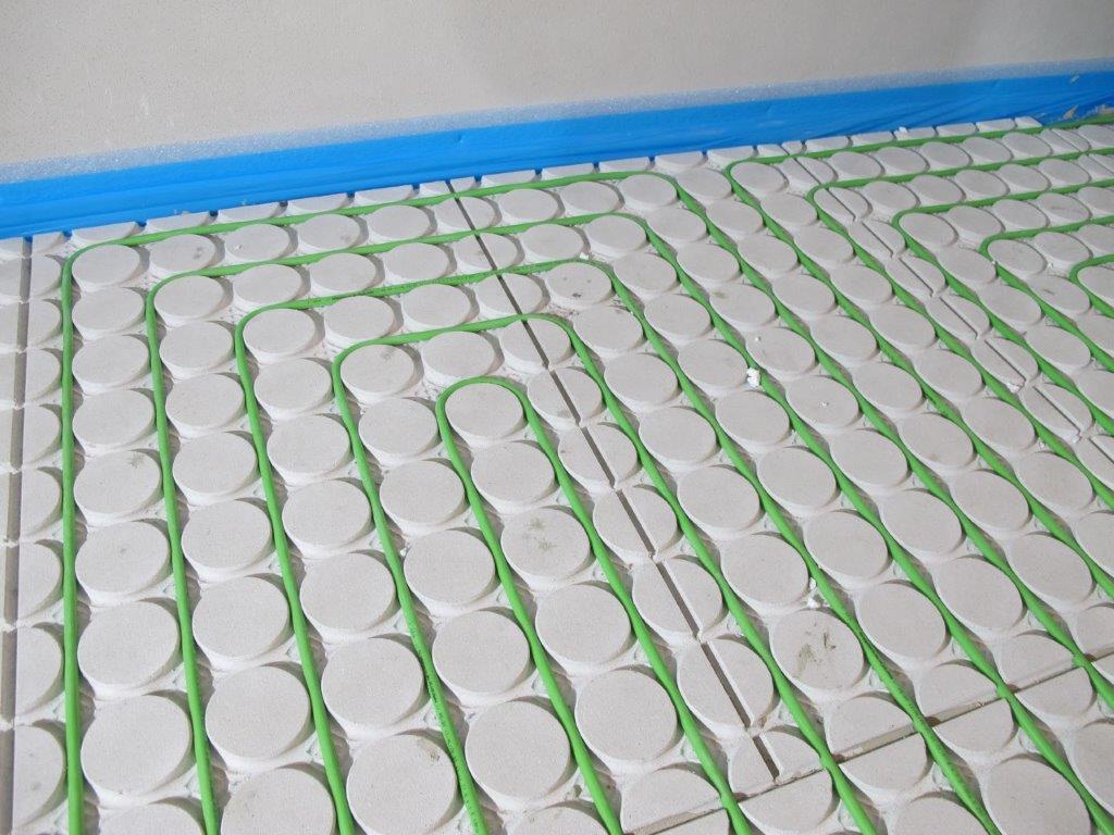 Heizrohr Verlegung Fußbodenheizung