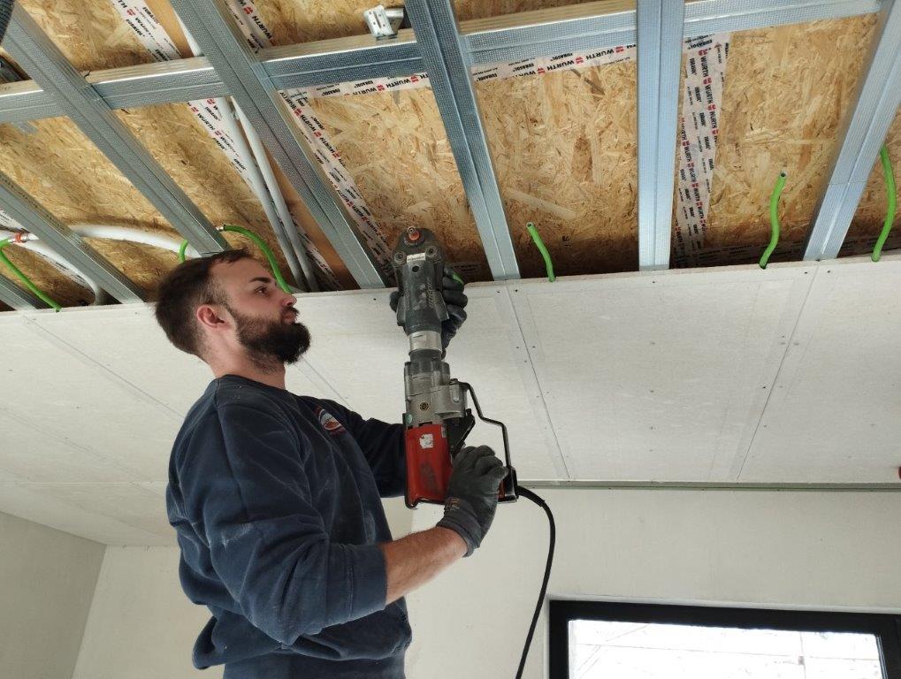 Simplytherm Deckenheizung Trockenbau Fix Platten mit Heizungsrohr